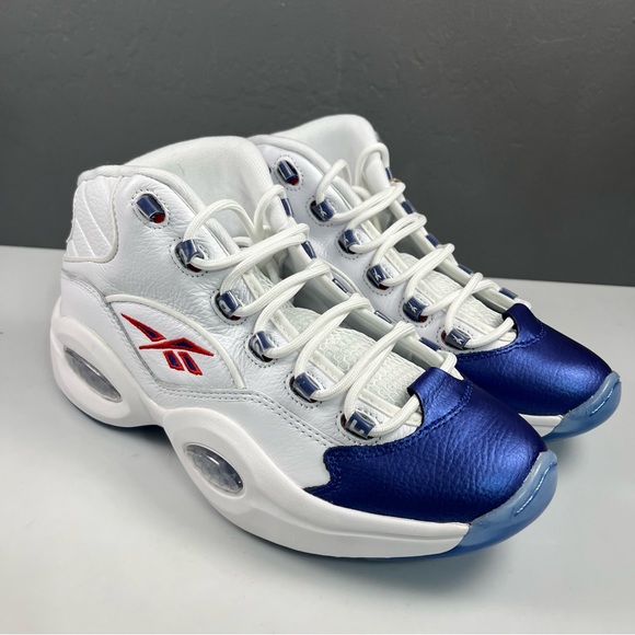 Reebok Question Mid Blue Toe 2022 “Allen Iverson” GX0227 Mens - Picture 4 of 9